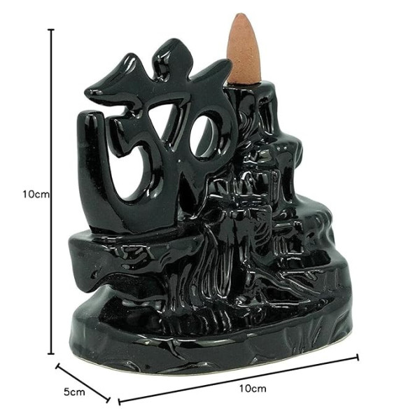 OM Dropping Smoke Backflow  with 20 Piece Incense Cones