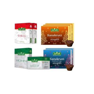 Janak Agarbatti Fresh Active Incense Sticks – Combo Pack of 9 Dhoop / Aromatic Sticks for Pooja, Mandir & Home | Combo-16_Pack9