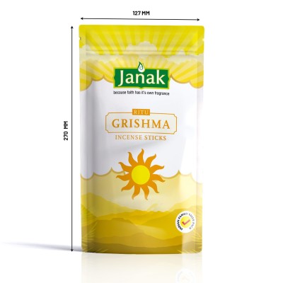 JANAK Varsha & Grishma Incense Sticks – 200g Each – Combo Pack of 2 – Premium Natural Agarbatti