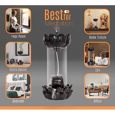 Eshoppiest Janak Ceramic SHIVLING BACKFLOW with 20 Piece Incense Cones