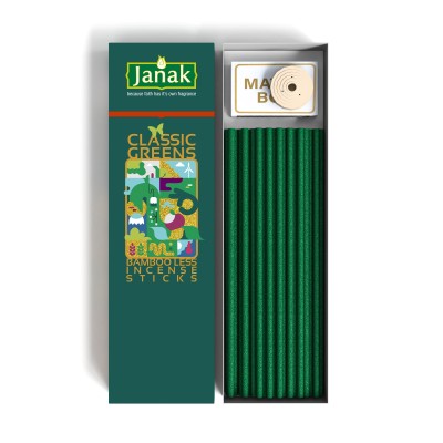 Janak's Classic Greens Dhoop – Refreshing Green Aroma | Masala Sticks | For Puja & Meditation
