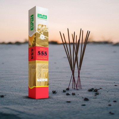 555 by Janak – Herbal Masala Agarbatti | 50g | For Puja & Meditation