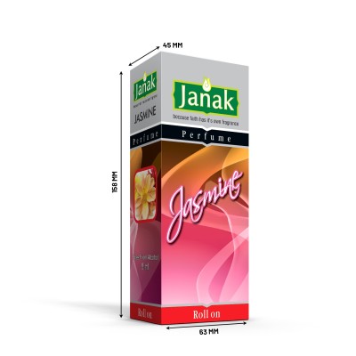 Janak Perfume Jasmin Roll-On Attar – 8ml | Long-Lasting Natural Fragrance | Alcohol-Free