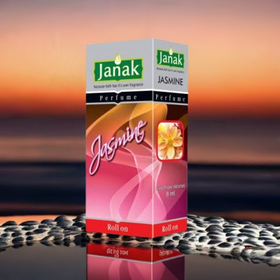 Janak Perfume Jasmin Roll-On Attar – 8ml | Long-Lasting Natural Fragrance | Alcohol-Free