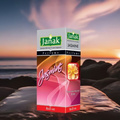 Janak Perfume Jasmin Roll-On Attar – 8ml | Long-Lasting Natural Fragrance | Alcohol-Free
