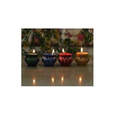 Traditional Mitti Diya - Pack of 12 Clay Oil Lamps for Diwali, Pooja & Festive Decoration