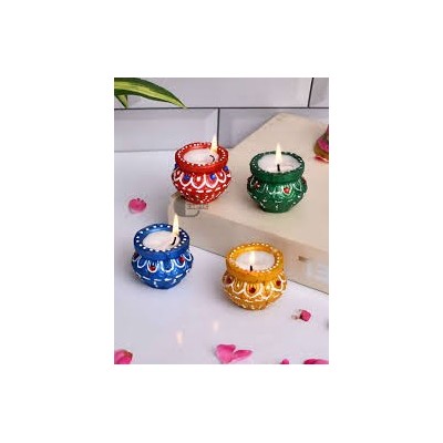 Traditional Mitti Diya - Pack of 12 Clay Oil Lamps for Diwali, Pooja & Festive Decoration