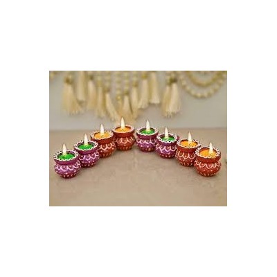 Traditional Mitti Diya - Pack of 12 Clay Oil Lamps for Diwali, Pooja & Festive Decoration