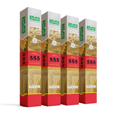 555 by Janak – Herbal Masala Agarbatti | 50g | For Puja & Meditation