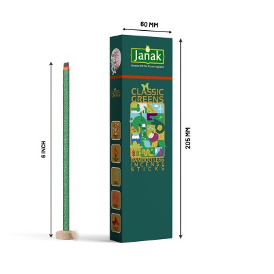 Janak's Classic Greens Dhoop – Refreshing Green Aroma | Masala Sticks | For Puja & Meditation
