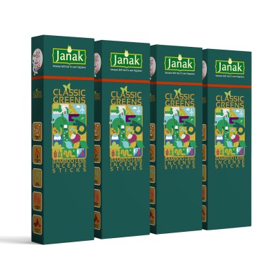 Janak's Classic Greens Dhoop – Refreshing Green Aroma | Masala Sticks | For Puja & Meditation