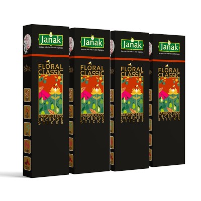 Janak's Floral Classic Bambooless Dhoop Sticks – Premium Incense for Pooja & Meditation