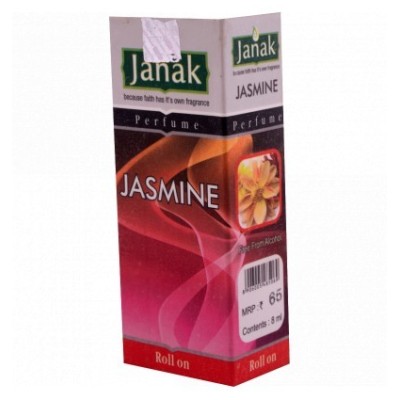 janak Jasmine Roll-On Attar  Alcohol-Free Pocket Perfume Fresh & Soothing Floral Scent – 8ml