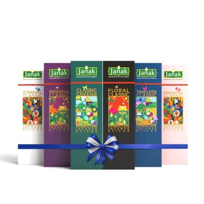 SUPER COMBO – 6 in 1 Bambooless Dhoop Sticks – Herbal Fragrances for Puja, Meditation & Home