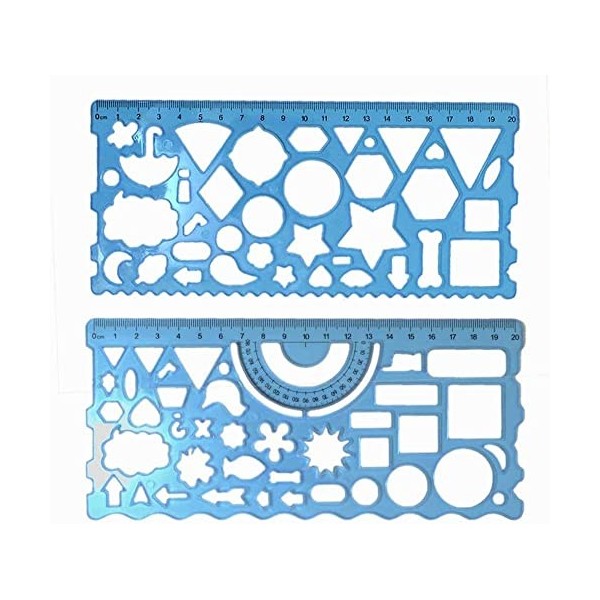 Plastic Creative Designer Ruler Set – Set of 4 (Multicolor)