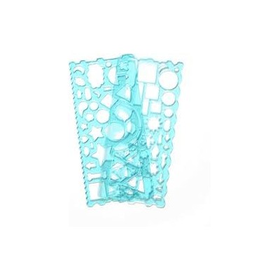 Plastic Creative Designer Ruler Set – Set of 4 (Multicolor)