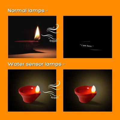 Water Sensor Diya for Home Decoration -12 Pcs
