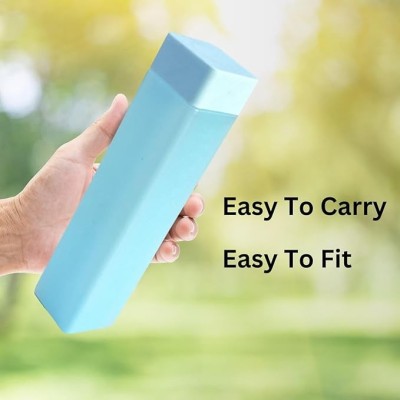 Square Water Bottle Set, Food Grade PP, Leak-Proof, Freezer Safe, 1L, Pack of 6, Assorted Colours