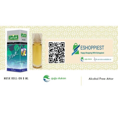 Janak Musk Roll-on Perfume – Long Lasting Attar | Alcohol-Free | 8ml